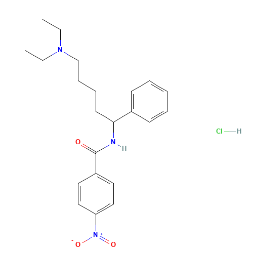 N-[5-(Diethylamino)-1-phenylpentyl]-4-nitrobenzamide hydrochloride (CAS: 150491-98-8) - Related Chemical Product