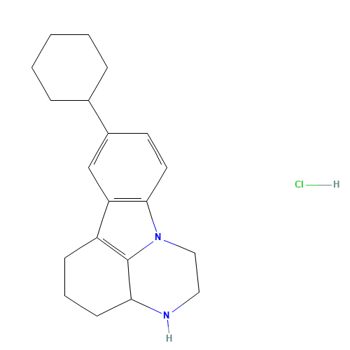 8-Cyclohexyl-2,3,3a,4,5,6-hexahydro-1H-pyrazino[3,2,1-jk]carbazole hydrochloride (CAS: 135991-95-6) - Related Chemical Product
