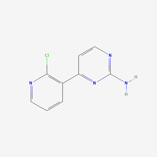 4-(2-Chloropyridin-3-yl)pyrimidin-2-amine (CAS: 870221-49-1) - Chemical Structure and Molecular Formula 