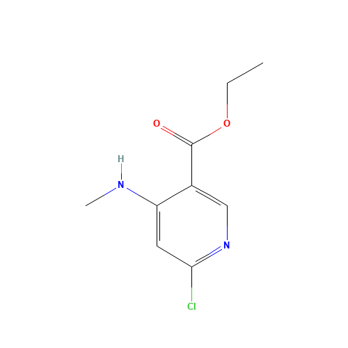 Ethyl 6-chloro-4-(methylamino)pyridine-3-carboxylate (CAS: 449811-28-3) - Chemical Structure and Molecular Formula 