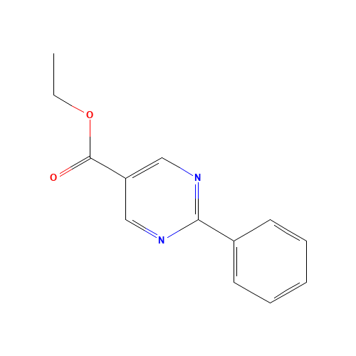 Ethyl 2-phenylpyrimidine-5-carboxylate (CAS: 85386-14-7) - Chemical Structure and Molecular Formula 