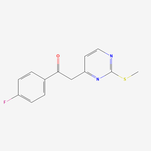 1-(4-Fluorophenyl)-2-[2-(methylsulfanyl)pyrimidin-4-yl]ethan-1-one (CAS: 217661-99-9) - Chemical Structure and Molecular Formula 