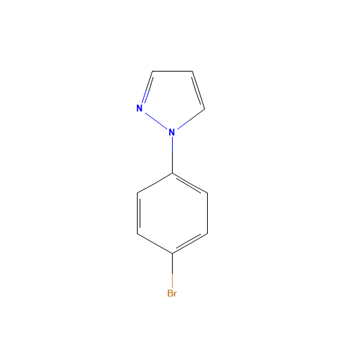 1-(4-Bromo-phenyl)-1H-pyrazole (CAS: 13788-92-6) - Chemical Structure and Molecular Formula 
