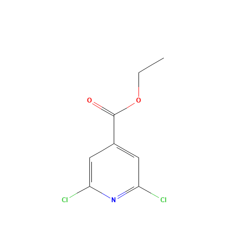 2,6-Dichloro-isonicotinic acid ethyl ester (CAS: 1604-14-4) - Chemical Structure and Molecular Formula 