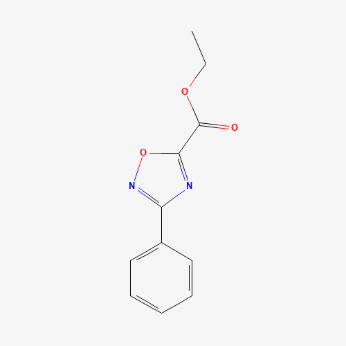 Ethyl 3-phenyl-[1,2,4]oxadiazole-5-carboxylate (CAS: 37760-54-6) - Chemical Structure and Molecular Formula 