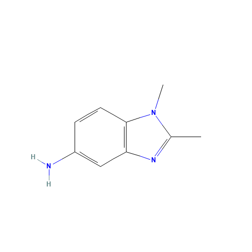 1,2-Dimethyl-1H-1,3-benzodiazol-5-amine (CAS: 3527-19-3) - Chemical Structure and Molecular Formula 