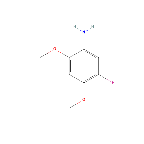 2,4-Dimethoxy-5-fluoroaniline (CAS: 195136-65-3) - Chemical Structure and Molecular Formula 