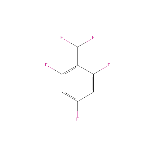 2-(Difluoromethyl)-1,3,5-trifluorobenzene (CAS: 1214338-85-8) - Chemical Structure and Molecular Formula 