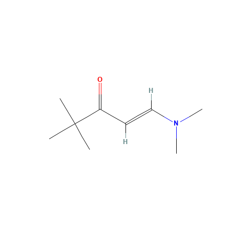 1-(Dimethylamino)-4,4-dimethylpent-1-en-3-one (CAS: 6135-14-4) - Chemical Structure and Molecular Formula 