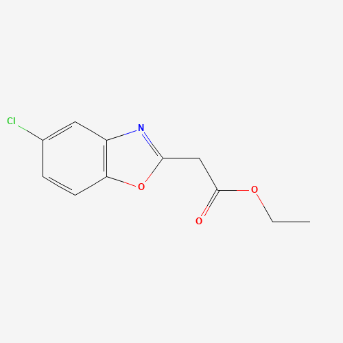Ethyl 2-(5-chloro-1,3-benzoxazol-2-yl)acetate (CAS: 138420-09-4) - Chemical Structure and Molecular Formula 
