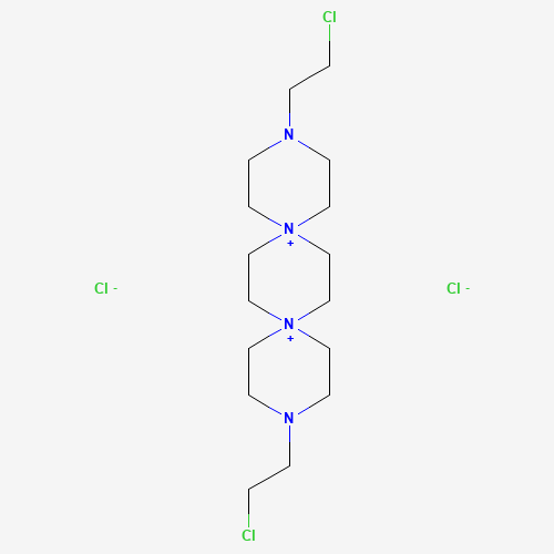 3,12-Bis(2-chloroethyl)-3,12-diaza-6,9-diazoniadispiro[5.2.5.2]hexadecane dichloride (CAS: 51657-49-9) - Chemical Structure and Molecular Formula 