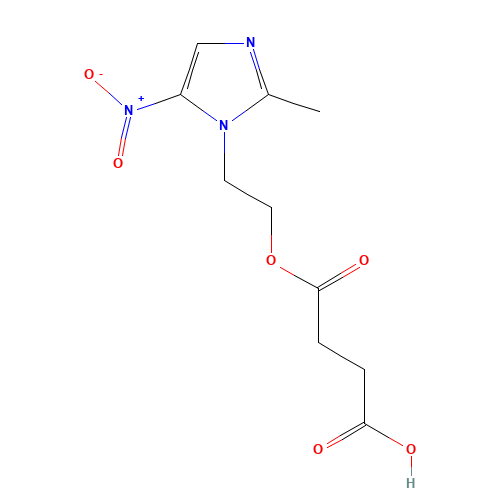4-[2-(2-Methyl-5-nitro-1H-imidazol-1-yl)ethoxy]-4-oxobutanoic acid (CAS: 13182-87-1) - Related Chemical Product