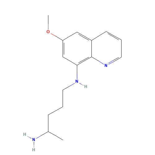 N1-(6-Methoxy-8-quinolinyl)-1,4-pentanediamine (CAS: 525-61-1) - Chemical Structure and Molecular Formula 