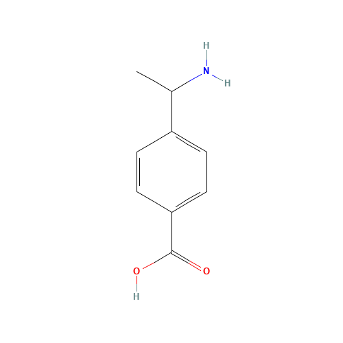 4-(1-Aminoethyl)benzoic acid (CAS: 28357-95-1) - Chemical Structure and Molecular Formula 