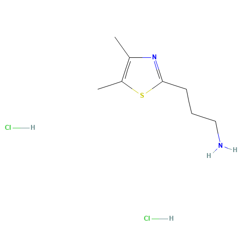 [3-(4,5-Dimethyl-1,3-thiazol-2-yl)propyl]amine dihydrochloride (CAS: 1017153-61-5) - Chemical Structure and Molecular Formula 