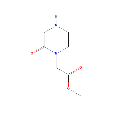Methyl (2-oxopiperazin-1-yl)acetate hydrochloride (CAS: 32705-79-6) - Chemical Structure and Molecular Formula 