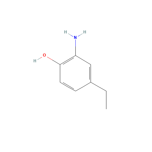 2-Amino-4-ethylphenol (CAS: 94109-11-2) - Chemical Structure and Molecular Formula 