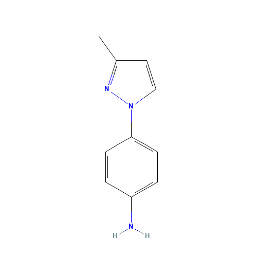 [4-(3-Methyl-1H-pyrazol-1-yl)phenyl]amine (CAS: 53006-55-6) - Chemical Structure and Molecular Formula 
