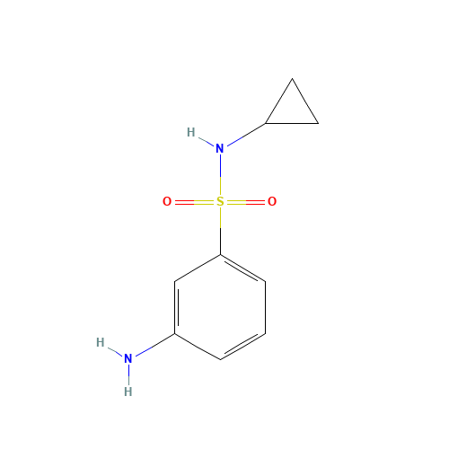 3-Amino-N-cyclopropylbenzenesulfonamide (CAS: 459434-39-0) - Chemical Structure and Molecular Formula 