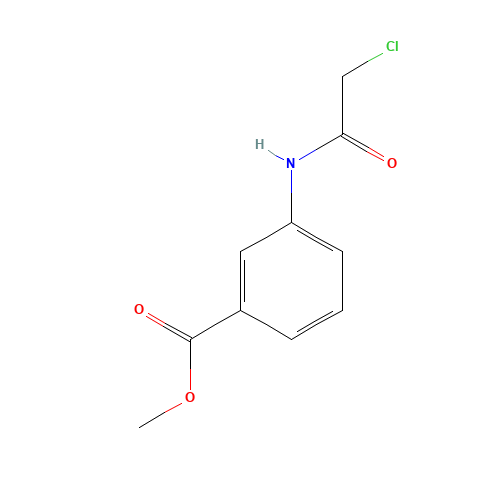 Methyl 3-[(chloroacetyl)amino]benzoate (CAS: 41653-05-8) - Chemical Structure and Molecular Formula 
