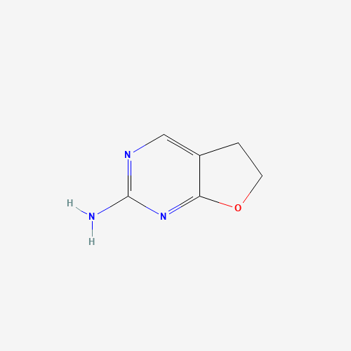 5,6-Dihydrofuro[2,3-d]pyrimidin-2-amine (CAS: 88513-35-3) - Chemical Structure and Molecular Formula 