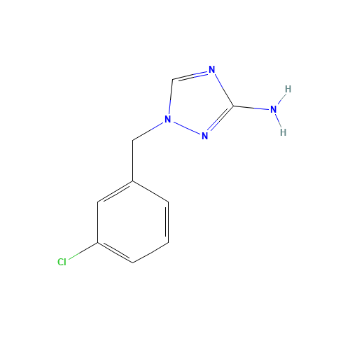 1-(3-Chlorobenzyl)-1H-1,2,4-triazol-3-amine (CAS: 832739-72-7) - Chemical Structure and Molecular Formula 