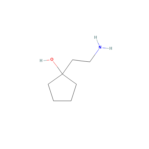 1-(2-Aminoethyl)cyclopentanol (CAS: 859629-83-7) - Chemical Structure and Molecular Formula 