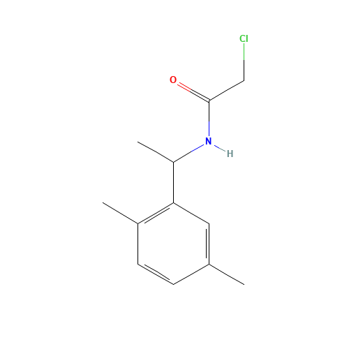 2-Chloro-N-[1-(2,5-dimethylphenyl)ethyl]acetamide (CAS: 36292-95-2) - Chemical Structure and Molecular Formula 
