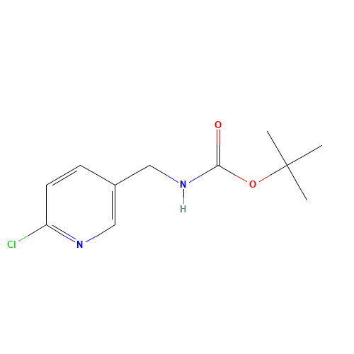 tert-Butyl [(6-chloropyridin-3-yl)methyl]carbamate (CAS: 285119-72-4) - Chemical Structure and Molecular Formula 