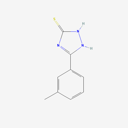 5-(3-Methylphenyl)-4H-1,2,4-triazole-3-thiol (CAS: 75218-27-8) - Chemical Structure and Molecular Formula 