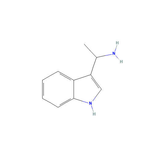 [1-(1H-Indol-3-yl)ethyl]amine (CAS: 19955-83-0) - Chemical Structure and Molecular Formula 