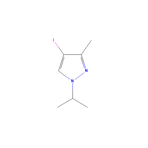 4-Iodo-1-isopropyl-3-methyl-1H-pyrazole (CAS: 1215295-86-5) - Chemical Structure and Molecular Formula 