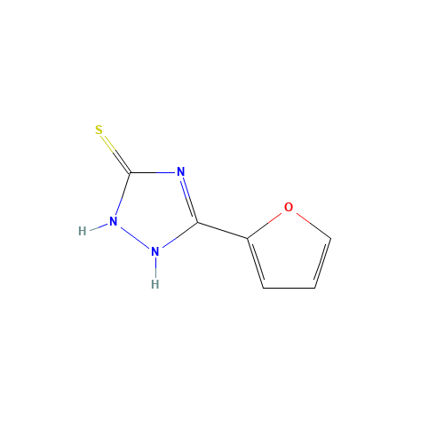 3-(2-Furyl)-1H-1,2,4-triazole-5-thiol (CAS: 35771-65-4) - Chemical Structure and Molecular Formula 