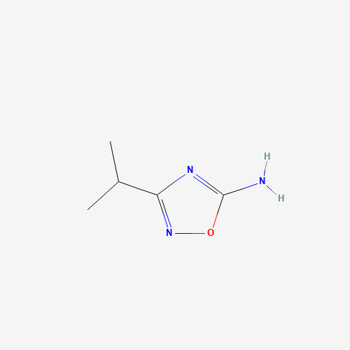 3-Isopropyl-1,2,4-oxadiazol-5-amine (CAS: 3874-89-3) - Chemical Structure and Molecular Formula 
