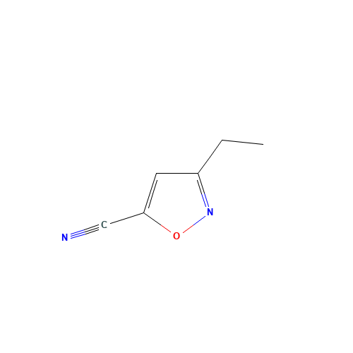 3-Ethylisoxazole-5-carbonitrile (CAS: 1215295-98-9) - Chemical Structure and Molecular Formula 