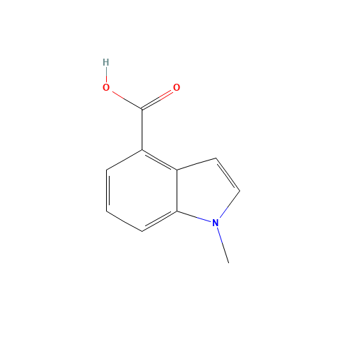 1-Methyl-1H-indole-4-carboxylic acid (CAS: 90924-06-4) - Chemical Structure and Molecular Formula 