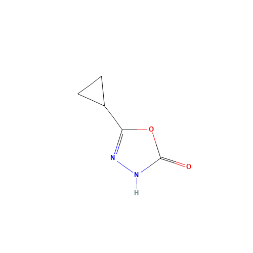 5-Cyclopropyl-1,3,4-oxadiazol-2-ol (CAS: 1227465-66-8) - Chemical Structure and Molecular Formula 