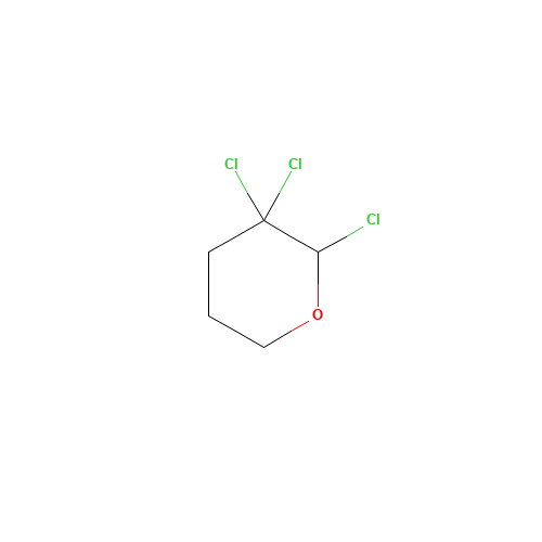 2,3,3-Trichlorotetrahydro-2H-pyran (CAS: 63027-88-3) - Chemical Structure and Molecular Formula 