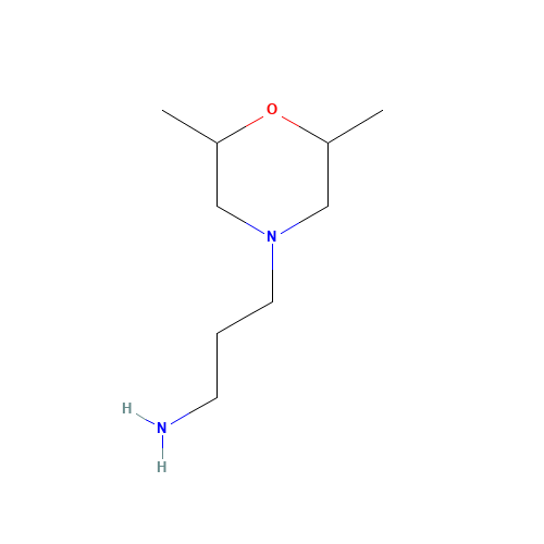[3-(2,6-Dimethylmorpholin-4-yl)propyl]amine (CAS: 91551-59-6) - Chemical Structure and Molecular Formula 
