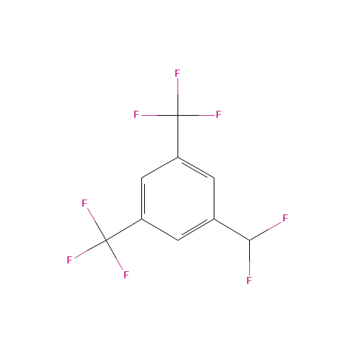1-(Difluoromethyl)-3,5-bis(trifluoromethyl)benzene (CAS: 1214388-66-5) - Chemical Structure and Molecular Formula 