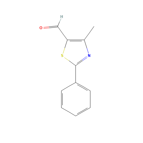 4-Methyl-2-phenyl-1,3-thiazole-5-carbaldehyde (CAS: 55327-23-6) - Chemical Structure and Molecular Formula 