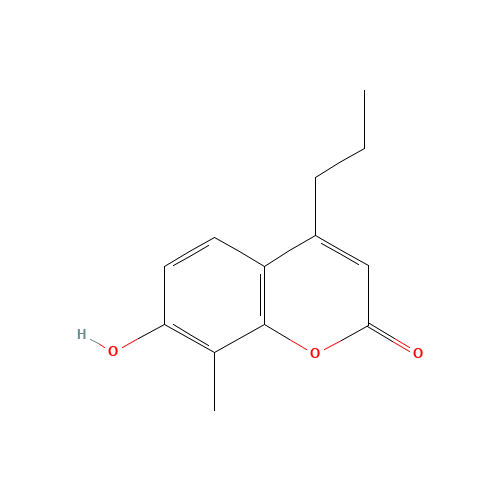 7-Hydroxy-8-methyl-4-propyl-2H-chromen-2-one (CAS: 95184-99-9) - Chemical Structure and Molecular Formula 