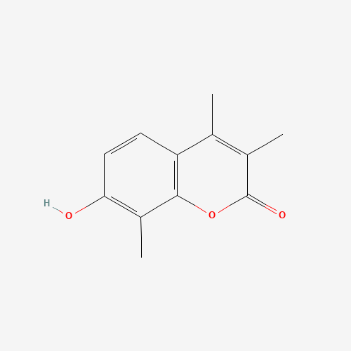 7-Hydroxy-3,4,8-trimethyl-2H-chromen-2-one (CAS: 91963-11-0) - Chemical Structure and Molecular Formula 