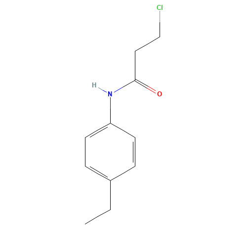 3-Chloro-N-(4-ethylphenyl)propanamide (CAS: 20330-92-1) - Chemical Structure and Molecular Formula 