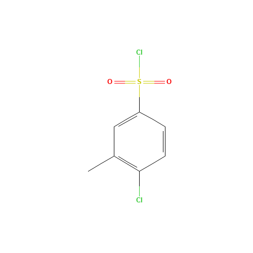 4-Chloro-3-methylbenzenesulfonyl chloride (CAS: 6291-02-7) - Chemical Structure and Molecular Formula 