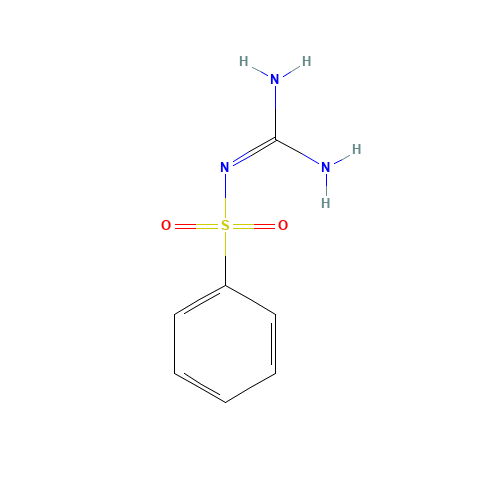 N-[Amino(imino)methyl]benzenesulfonamide (CAS: 4392-37-4) - Chemical Structure and Molecular Formula 