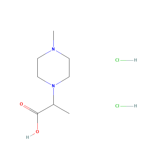 2-(4-Methylpiperazin-1-yl)propanoic acid dihydrochloride (CAS: 938146-50-0) - Chemical Structure and Molecular Formula 