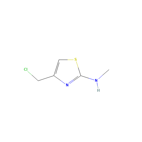 4-(Chloromethyl)-N-methyl-1,3-thiazol-2-amine hydrochloride (CAS: 37060-74-5) - Chemical Structure and Molecular Formula 
