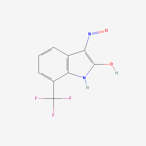 (3Z)-7-(Trifluoromethyl)-1H-indole-2,3-dione 3-oxime (CAS: 74396-78-4) - Chemical Structure and Molecular Formula 