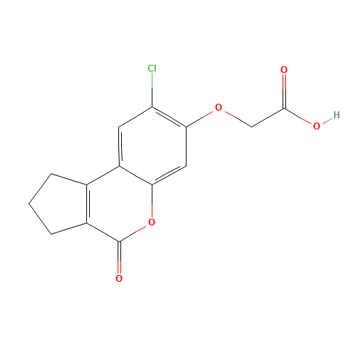 [(8-Chloro-4-oxo-1,2,3,4-tetrahydrocyclopenta-[c]chromen-7-yl)oxy]acetic acid (CAS: 326102-27-6) - Related Chemical Product